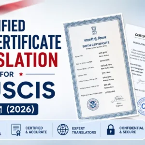 Certified Birth Certificate Translation for USCIS